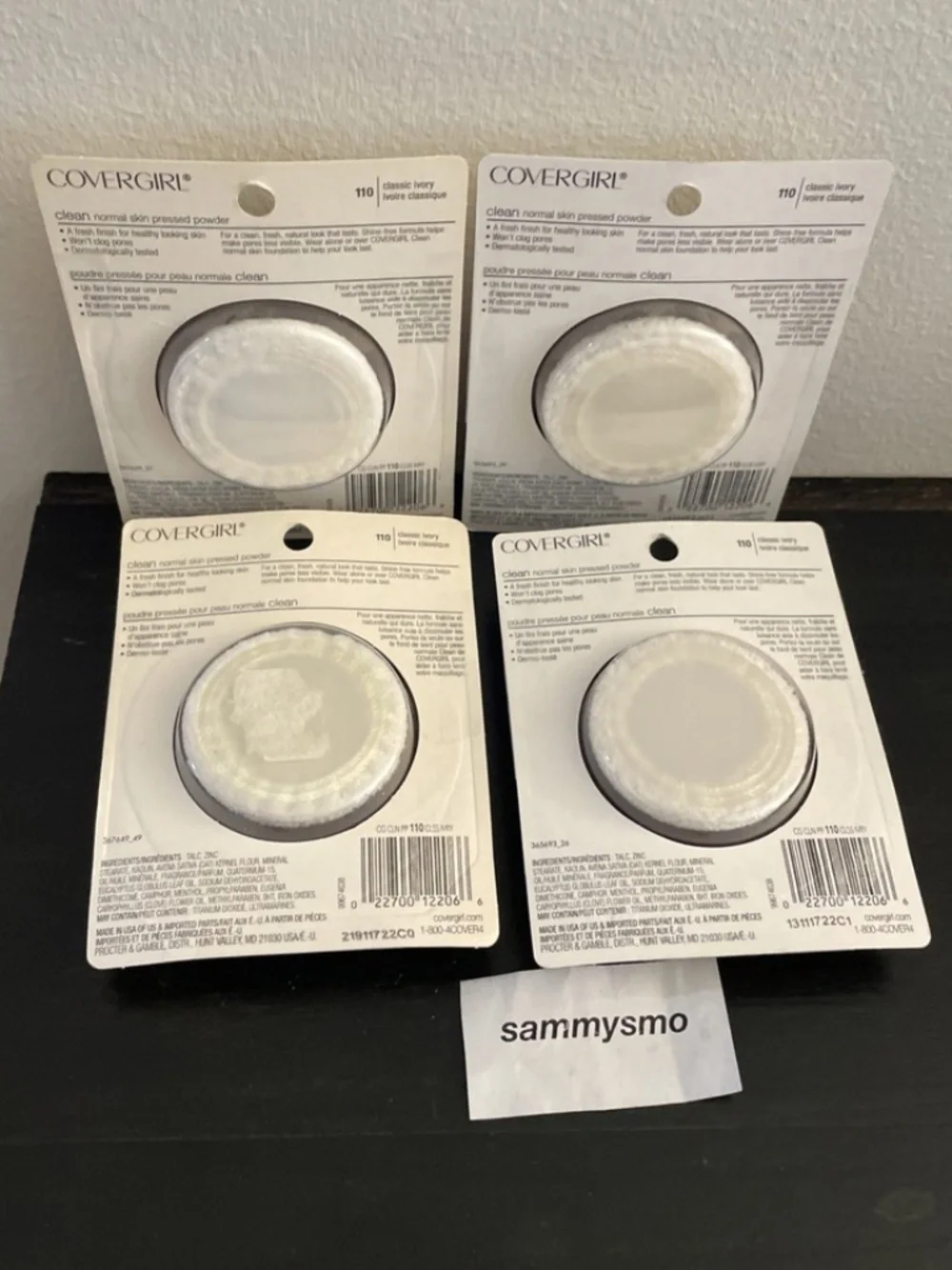 CoverGirl Clean Pressed Powder Normal Skin 110 Classic Ivory x4
